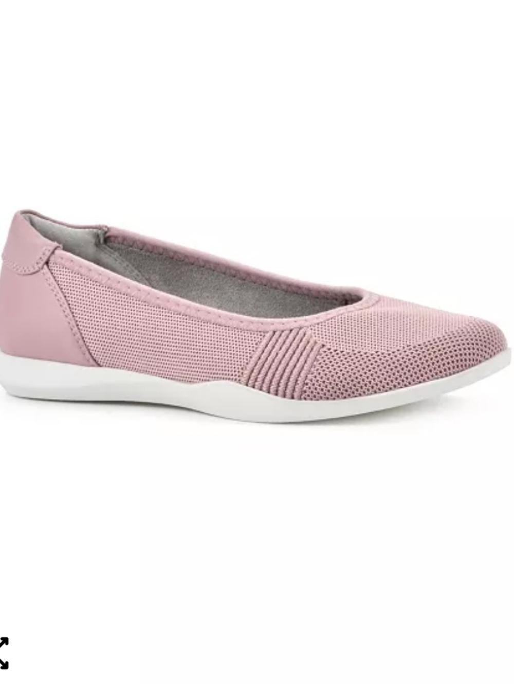 Cliffs by WHITE MOUNTAIN Pink Knit Pavlina Comfort Flats Size 6 NEW NWT